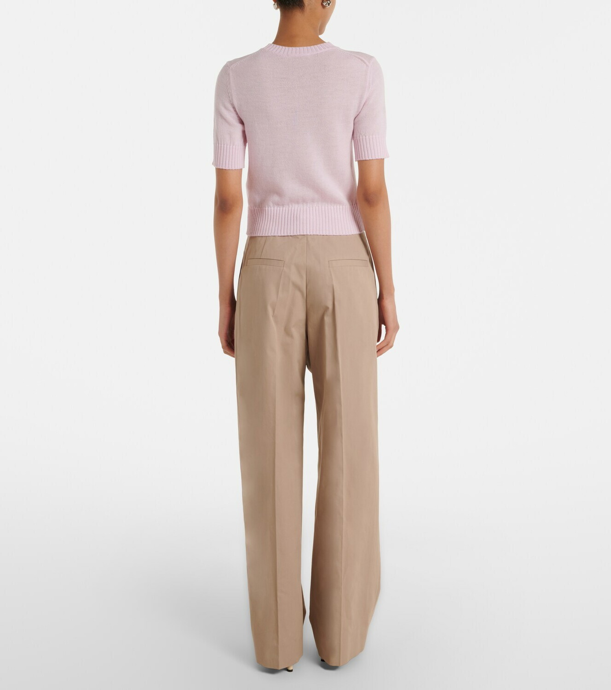 Jil Sander Pleated cotton wide-leg pants