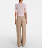 Jil Sander Pleated cotton wide-leg pants