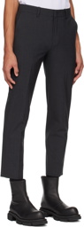 Solid Homme Gray Straight Trousers
