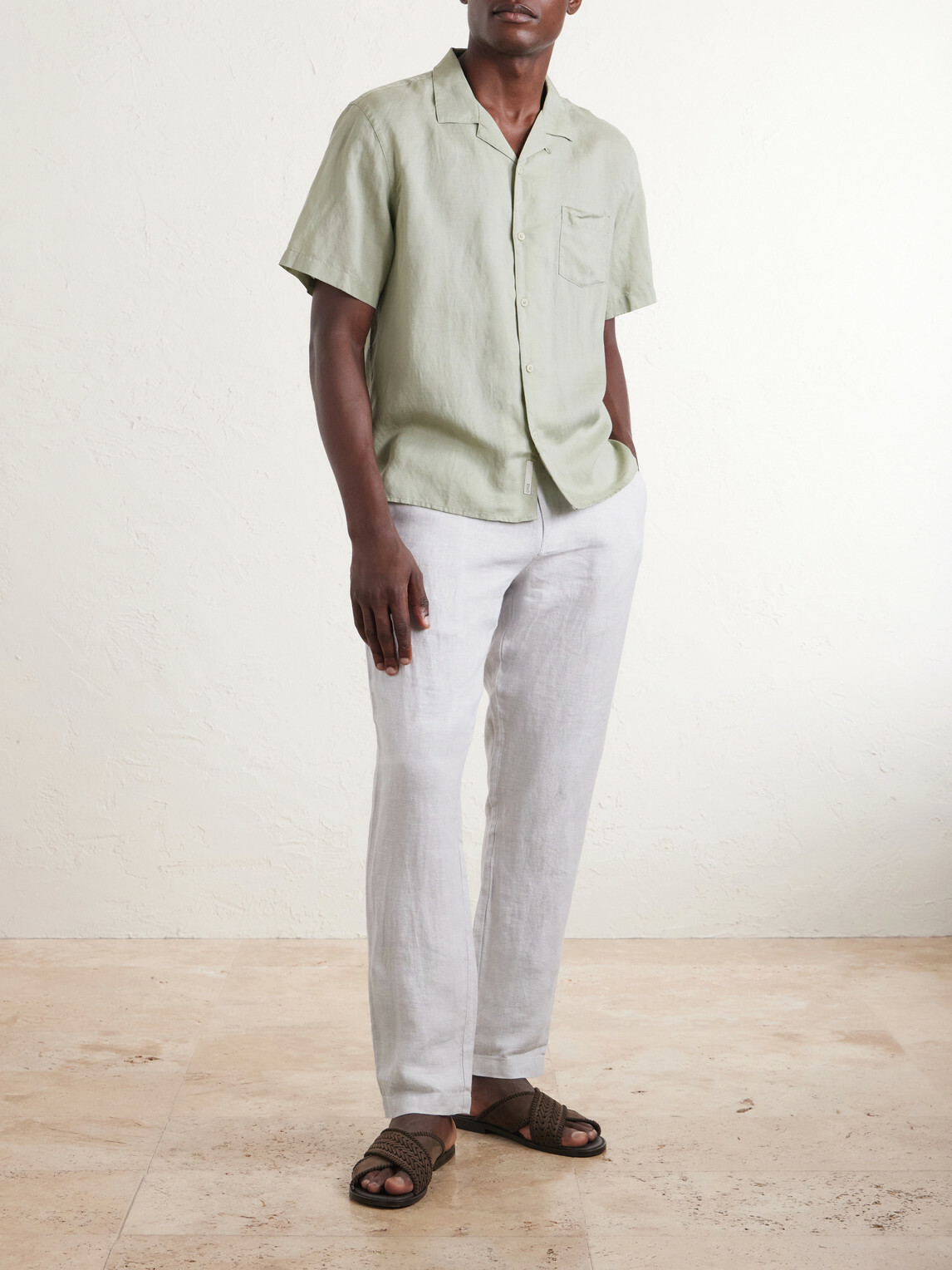 Onia - Convertible-Collar Linen and Lyocell-Blend Shirt - Green