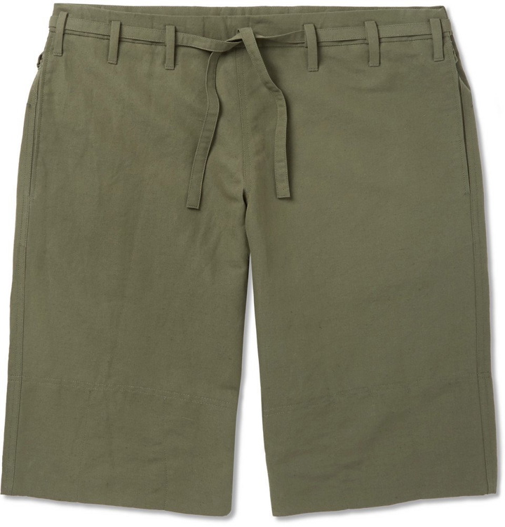 Photo: Paul Smith - Linen and Cotton-Blend Drawstring Shorts - Men - Green