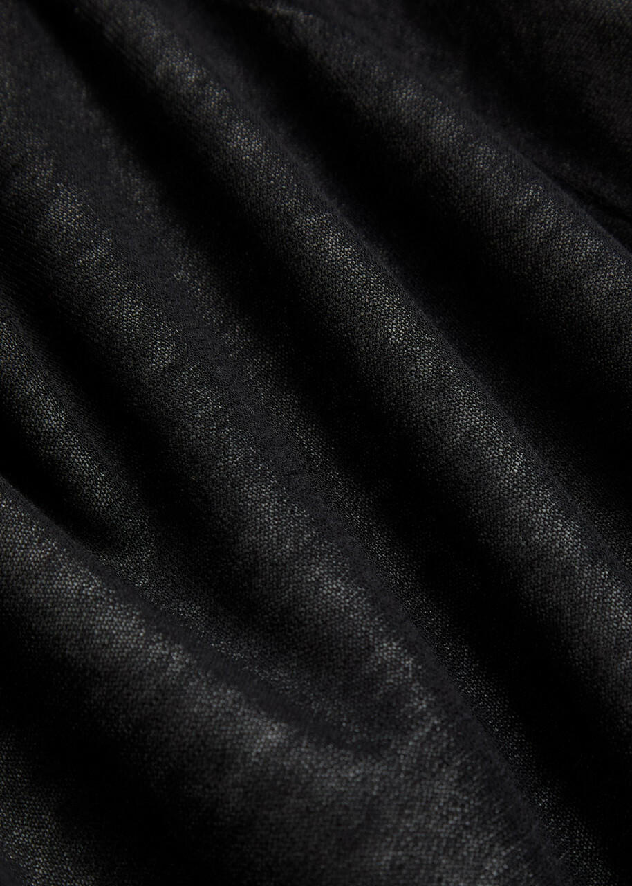 Vince Double-layered Fine-knit Cotton-blend T-shirt Black And White