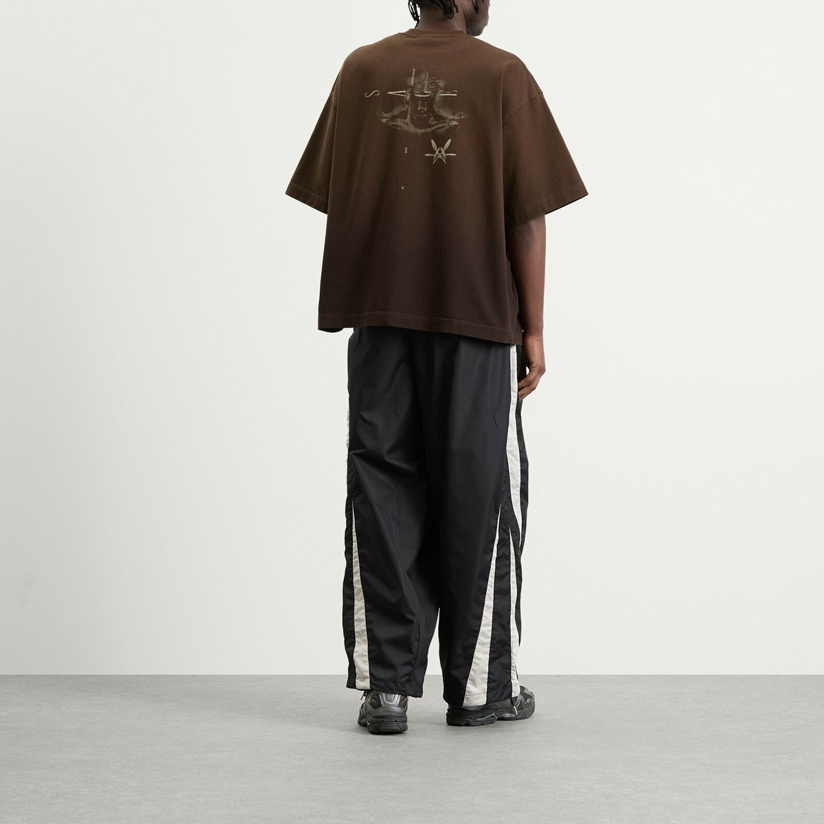 END. x GOOPiMADE Men's Sage T-Shirt in Washed Brown