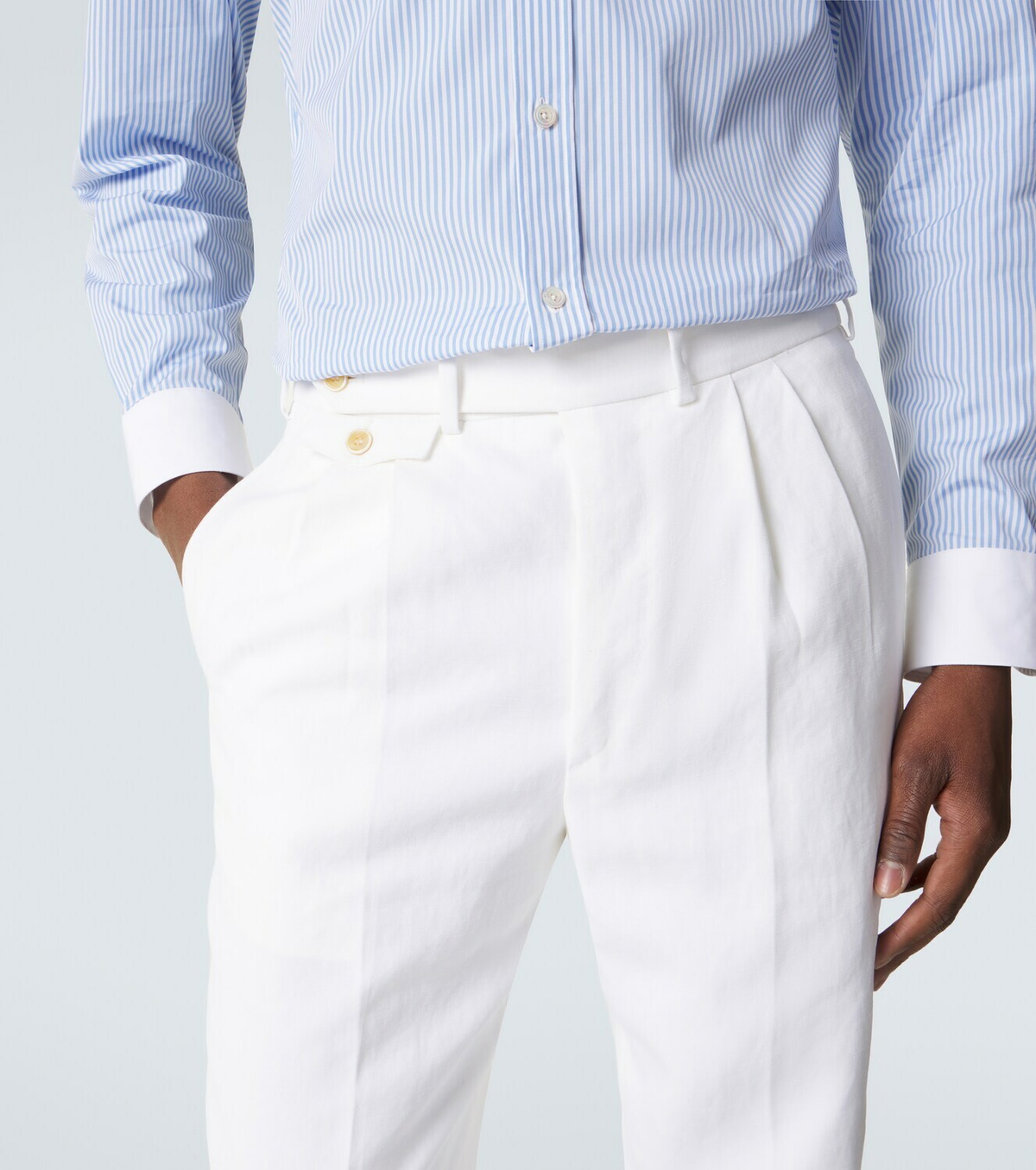 Dunhill Linen tapered pants