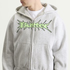 Butter Goods Men's Nail Logo Zip Hoodie in Ash