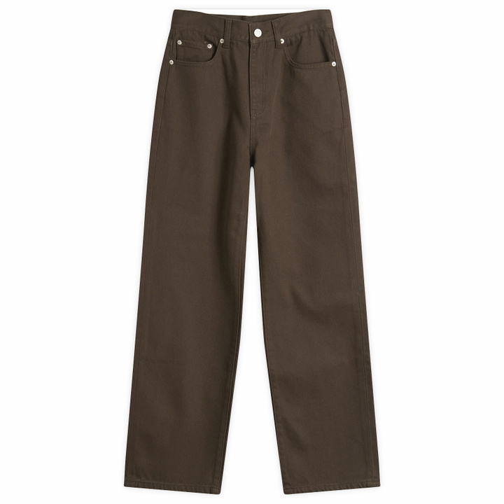 Photo: DUNST Women's Essential Straight Leg Jeans in Brown