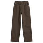 DUNST Women's Essential Straight Leg Jeans in Brown