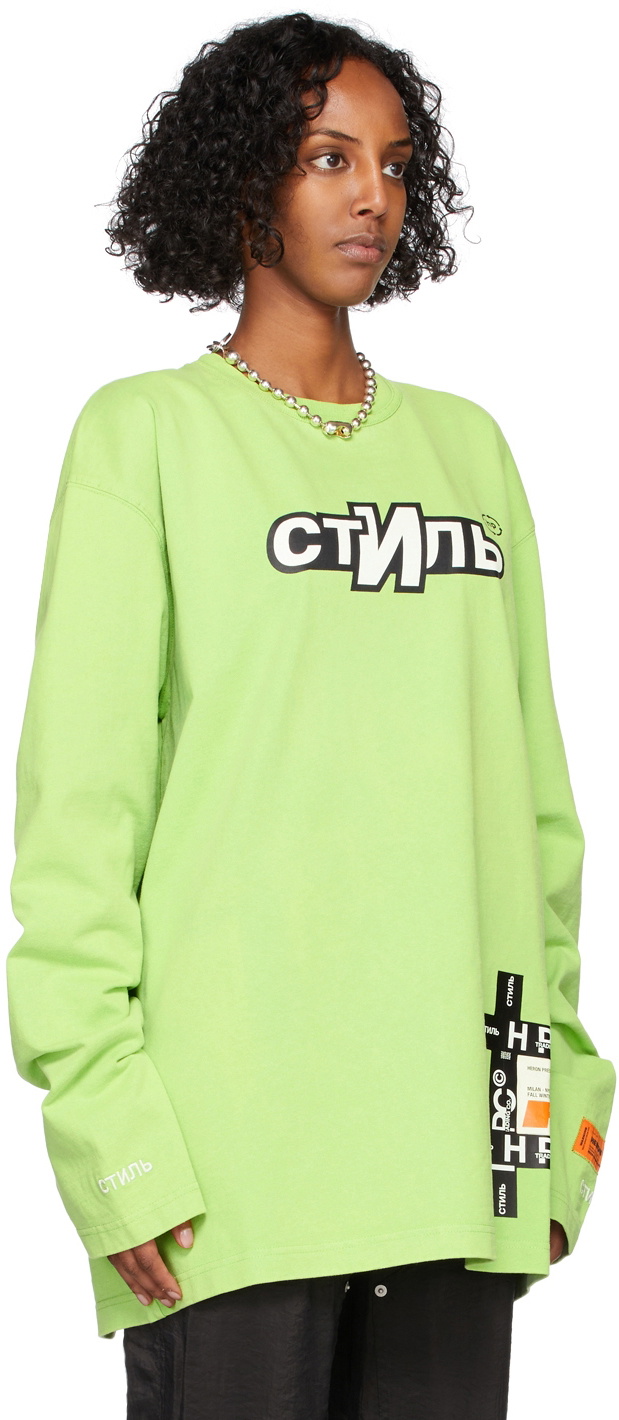 Heron Preston Green Sport Long Sleeve T-Shirt Heron Preston Heron Preston Green Sport Long Sleeve T-Shirt Heron Preston