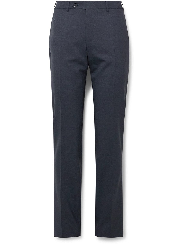 Photo: Canali - Slim-Fit Stretch-Wool Trousers - Blue