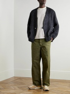 OrSlow - Straight-Leg Herringbone Cotton Trousers - Green