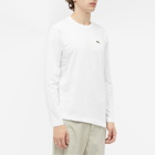 Comme des Garçons SHIRT Men's x Lacoste Long Sleeve Asymmetric T-Shirt in White