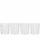 Areaware Dusen Dusen Pattern Glasses - Set of 4 in White