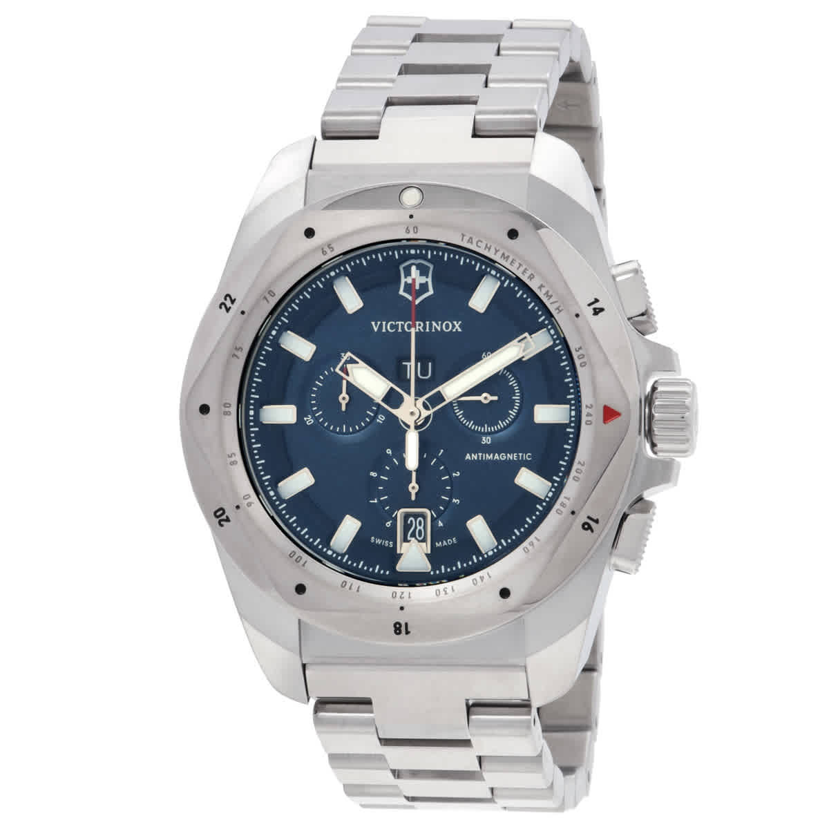 Victorinox I.N.O.X. Chronograph Quartz Blue Dial Mens Watch 241985