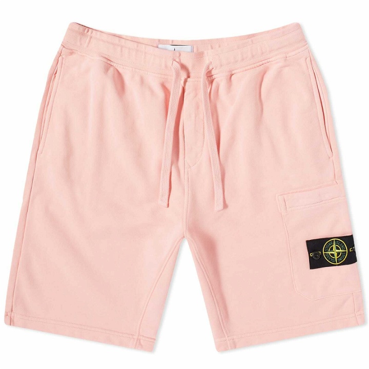 Photo: Stone Island Men's Garment Dyed Sweat Short in Pink