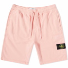 Stone Island Men's Garment Dyed Sweat Short in Pink