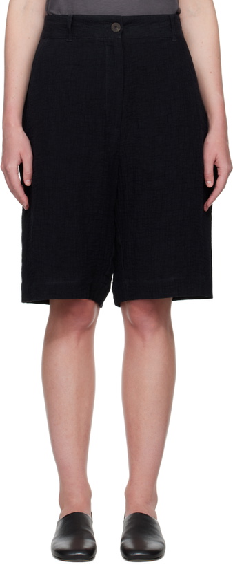 Photo: Studio Nicholson Navy Luna Linen Shorts