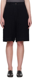 Studio Nicholson Navy Luna Linen Shorts