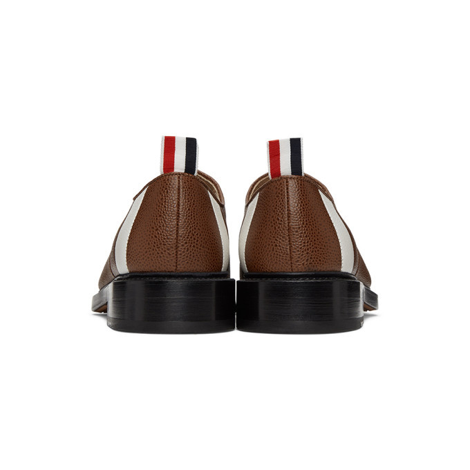 Thom Browne FGC949AF0342980 関税送料込 Thom Browne Brown Football Oxfords Thom Browne