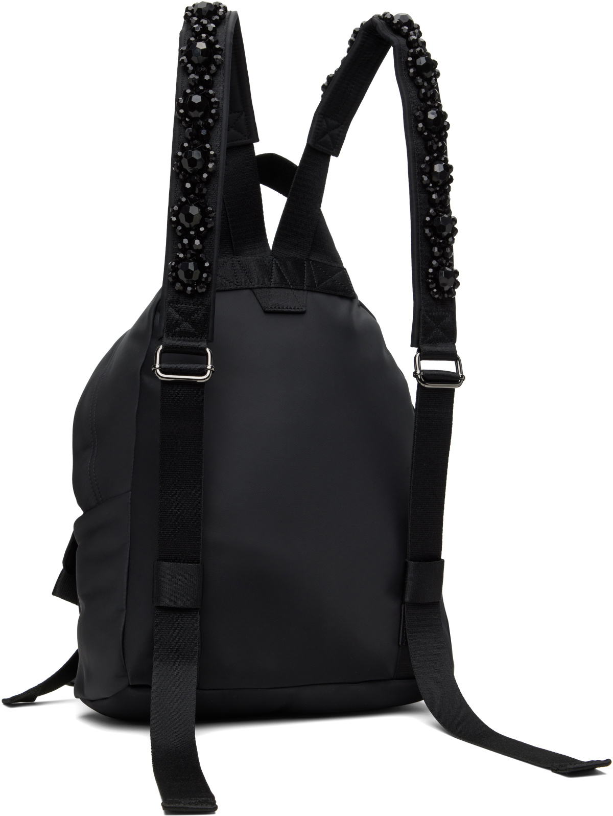 Simone Rocha Black Beaded Utility Bow Backpack Simone Rocha