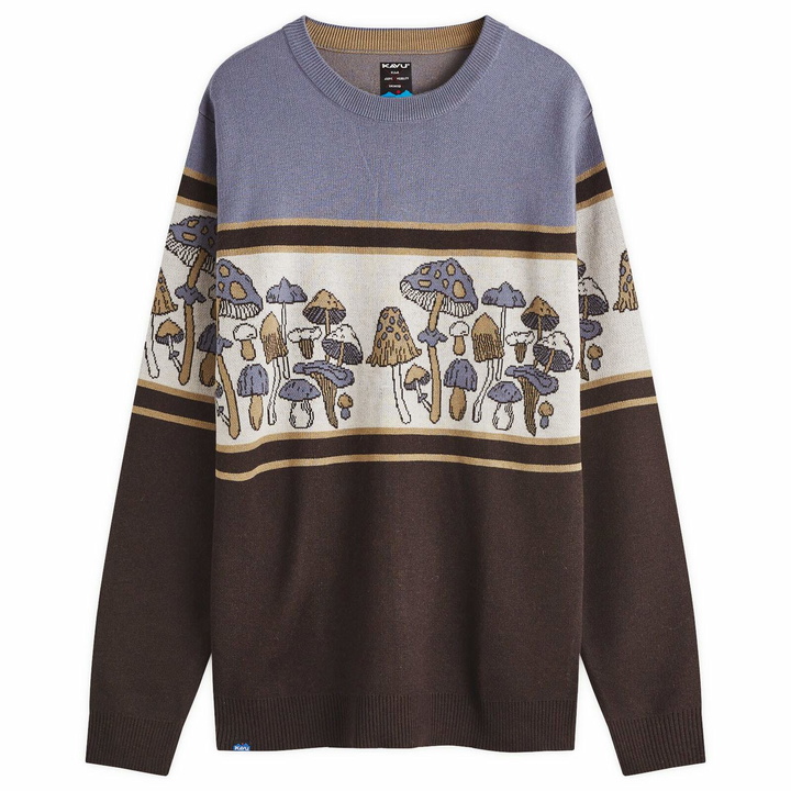 Photo: KAVU Men's Highline Jacquard Crew Neck Jumper in Much Room