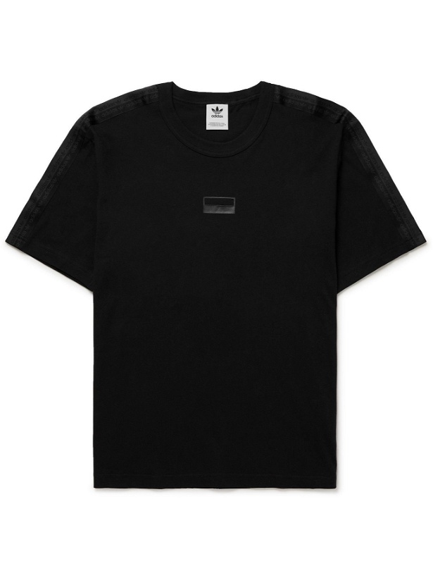 Photo: adidas Originals - R.Y.V. Webbing-Trimmed Cotton-Jersey T-Shirt - Black
