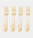 L'Objet Spirale set of 4 cocktail forks