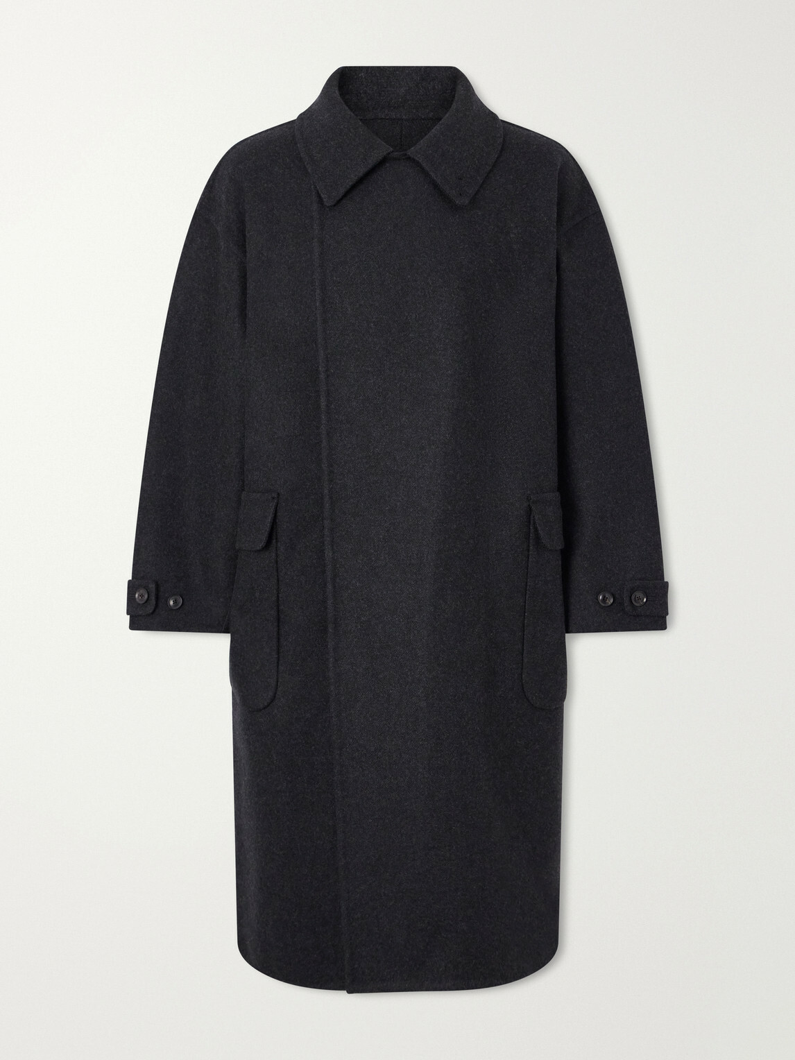 YOKE - Double-Breasted Wool and Cashmere-Blend Felt Coat - Gray