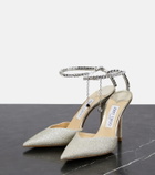 Jimmy Choo - Saeda 100 embellished glitter pumps