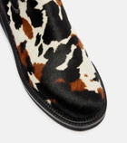 Sacai x J.M. Weston calf hair ankle boots