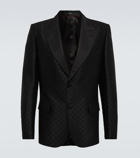 Gucci - Horsebit jacquard wool and silk blazer