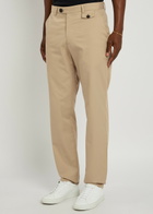 Oliver Spencer Fishtail Cotton Tapered-leg Trousers Beige