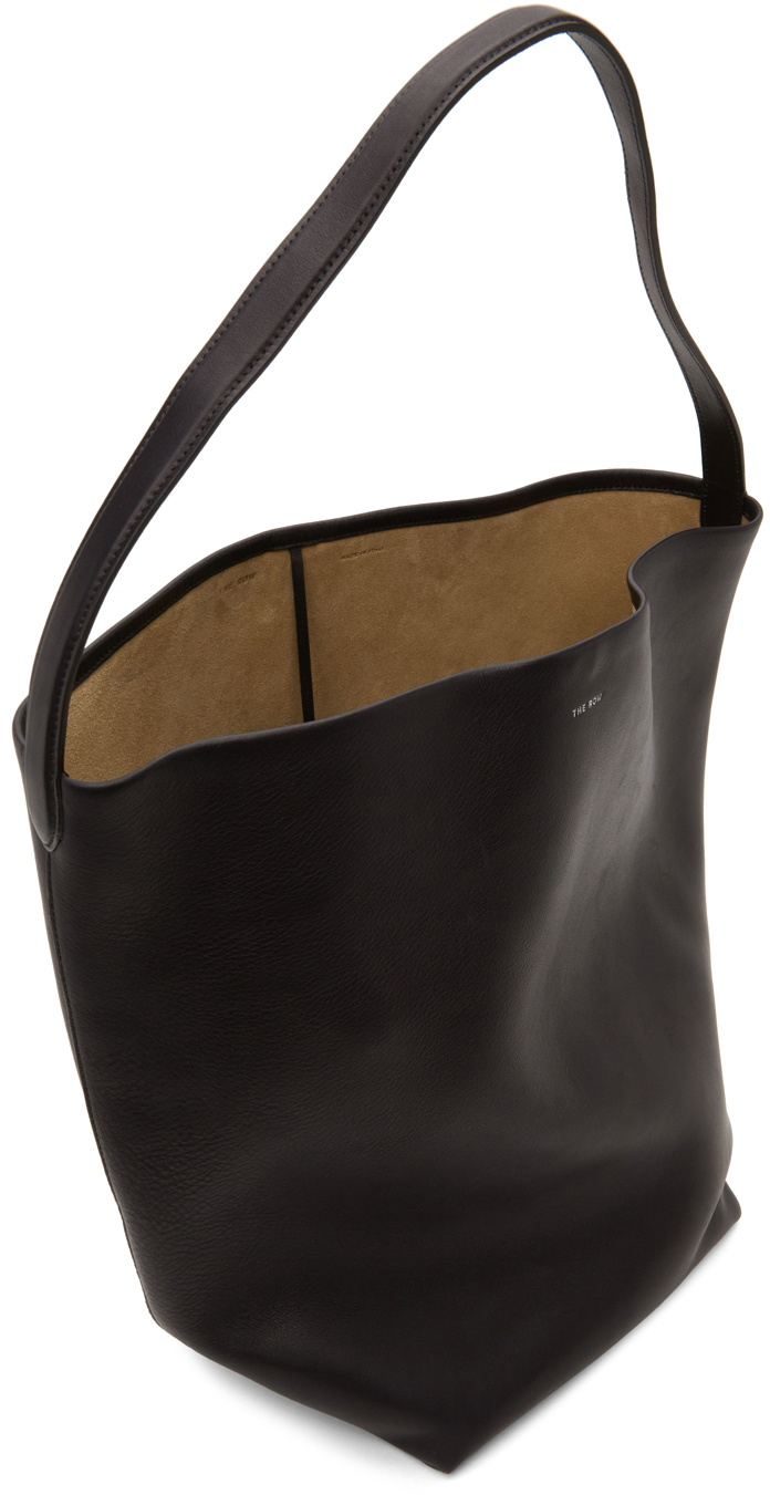 The Row, Medium N/S Park taupe grain leather tote bag