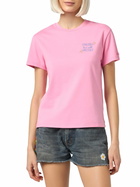 MC2 Saint Barth Woman Cotton Jersey Crewneck T-shirt Emilie With Stressed But Well Dressed Embroidery
