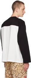 Perks and Mini White & Black Burnt Out Long Sleeve T-Shirt