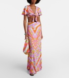 Pucci Manuba jersey satin maxi skirt