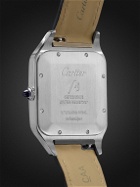Cartier - Santos-Dumont Hand-Wound 33.9mm Extra Large Steel and Alligator Watch, Ref. No. WSSA0032