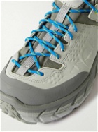 Hoka One One - Tor Ultra Hi Rubber-Trimmed GORE-TEX® and Leather Running Sneakers - Gray