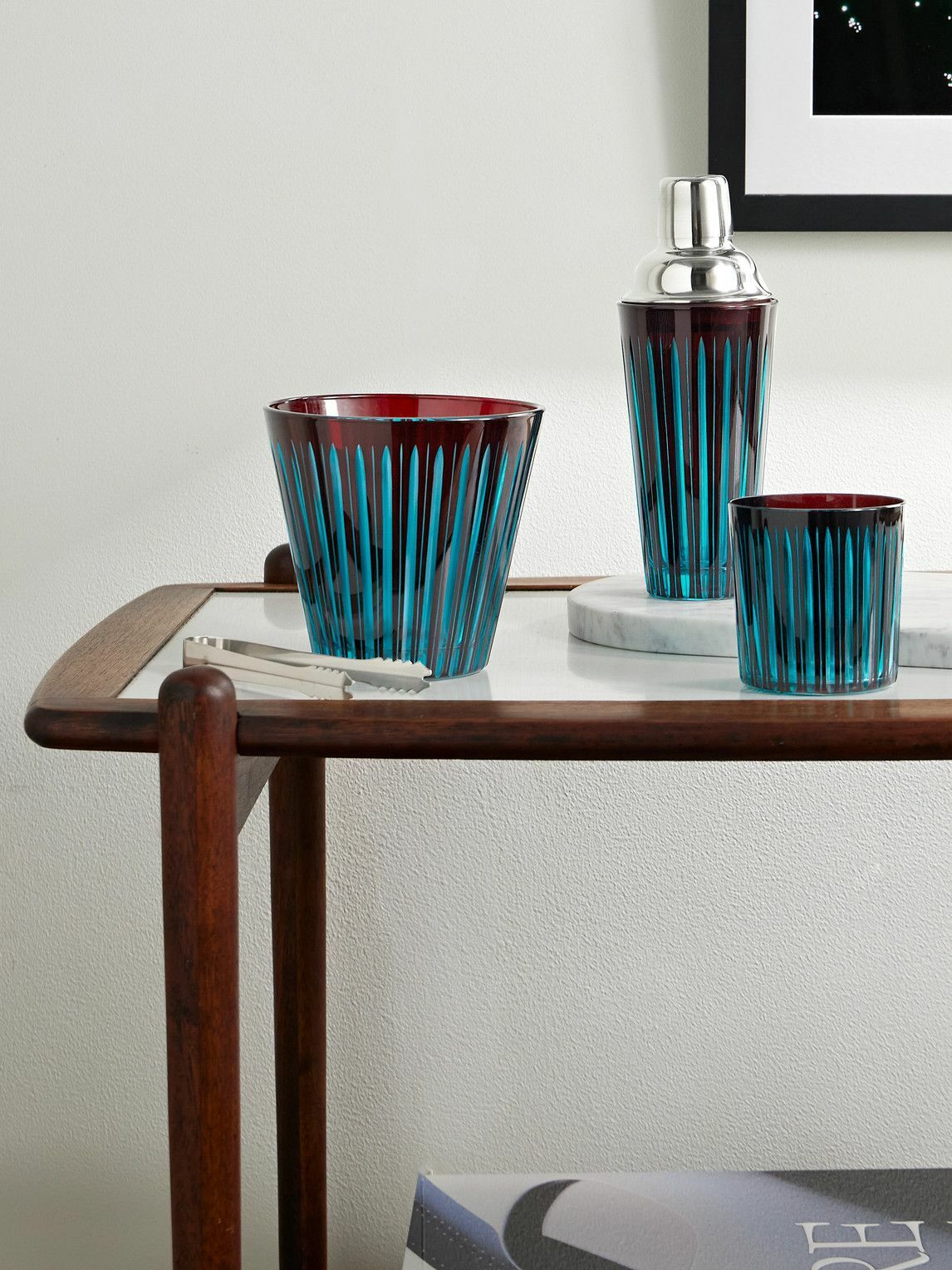 L'Objet - Prism Glass and Silver-Tone Ice Bucket