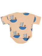 THE CAMPAMENTO Printed Cotton Blend Jersey Romper