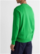 Maison Kitsuné - Olympia Le-Tan Logo-Print Cotton-Jersey Sweatshirt - Green