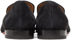 Christian Louboutin Black Suede Dandelion Flat Loafers