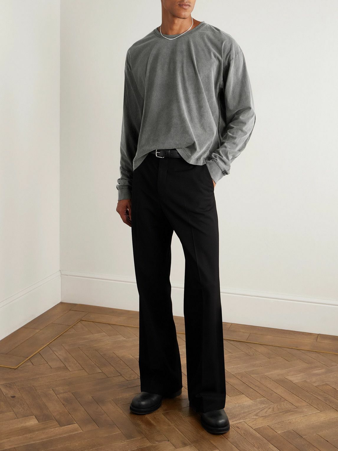 mfpen - Cropped Organic Cotton-Jersey T-Shirt - Gray