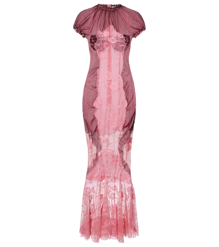 Photo: The Attico Sheer lace and mesh maxi dress