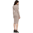 MM6 Maison Margiela Taupe Ribbed Midi Dress