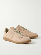 Maison Margiela - Replica Suede-Trimmed Leather Sneakers - Neutrals