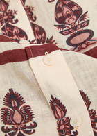 Johanna Ortiz La Creciente Printed Linen Shirt Ecru