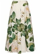 GIAMBATTISTA VALLI Printed Cotton Poplin Midi Skirt