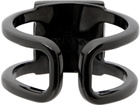 Valentino Garavani Black Ruthenium Rockstud Ring