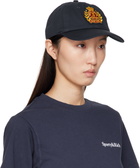 Sporty & Rich Navy 'NY' Crest Cap