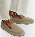 Loewe - Collapsible-Heel Suede Espadrilles - Neutrals